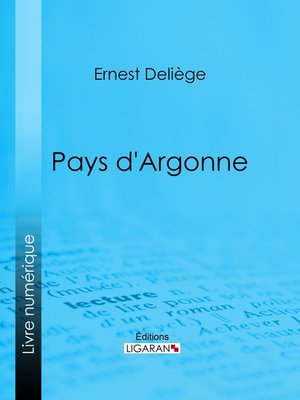 cover image of Pays d'Argonne
